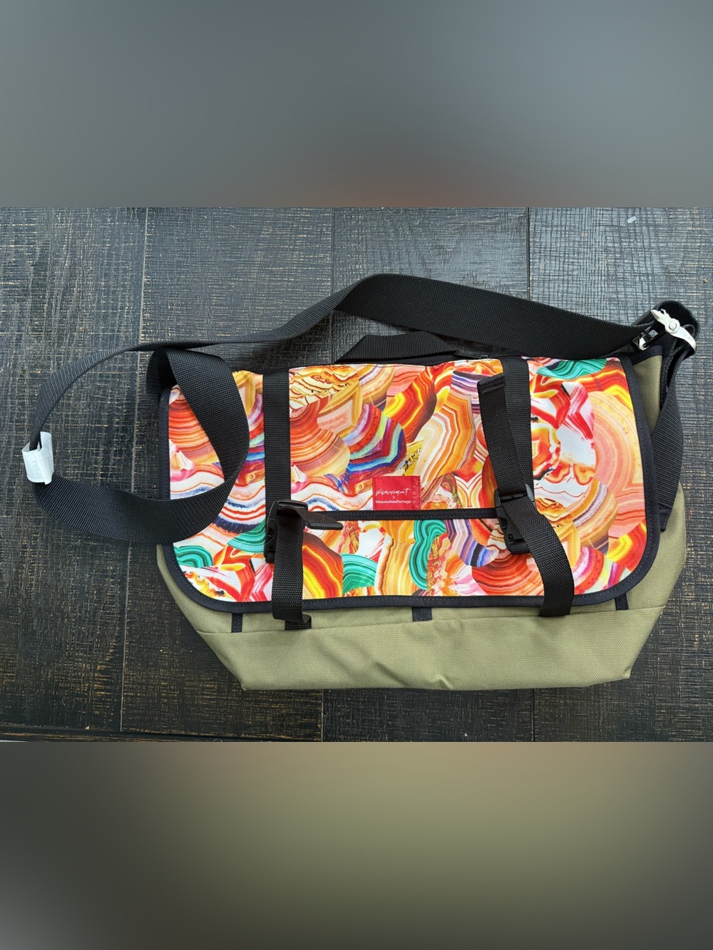 Free People Manhattan Portage Kaleidescope Bike Messenger Bag NWOT